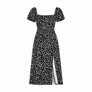 🌱dot high split dress